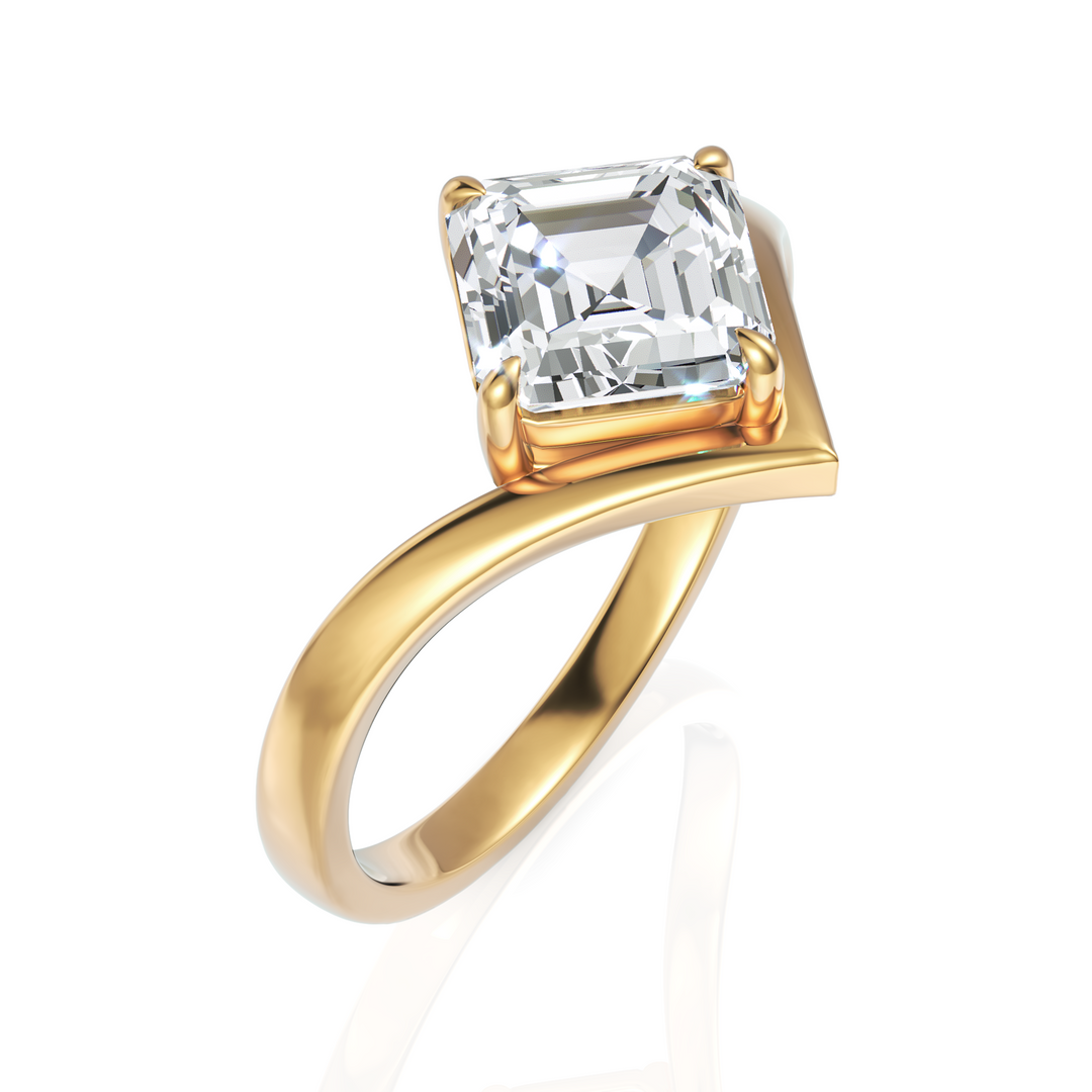 Solitude Mirage Asscher Cut 1.50 CT. Diamond Ring