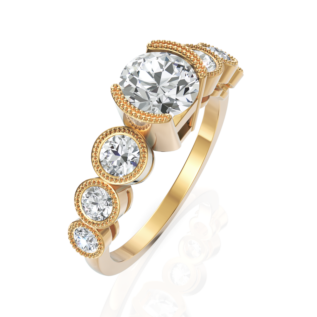 Hellenic 7 Diamonds Solitaire Ring (1.00 CT. Solitaire)