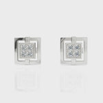 Load and play video in Gallery viewer, Elite Square Diamond Stud Earrings
