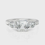 Load and play video in Gallery viewer, Asscher Cut &amp; Pear Cut Solitaire Diamond Ring (1.50 CT. Asscher Cut)
