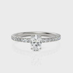 Load and play video in Gallery viewer, Latin Oval Cut Diamond Solitaire Ring (0.50 CT Oval)
