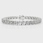 Load and play video in Gallery viewer, S Swirl Link Illusion Diamond Tennis Bracelet
