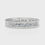 Load and play video in Gallery viewer, Princess Cut Diamond Eternity Wedding Band
