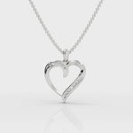 Load and play video in Gallery viewer, Twirl Heart Diamond Pendant ( Neck Chain Is Not A Part Of The Product And Can Be Bought Separately )
