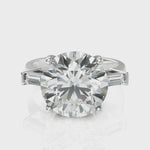 Load and play video in Gallery viewer, Immense Round Brilliant Cut Diamond With Side Baguette Ring (3.00 CT. Solitaire)
