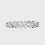 Load and play video in Gallery viewer, Alluring Round Bezel Setting Diamond Eternity Band
