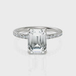 Load and play video in Gallery viewer, Mystical Emerald Cut Solstice Ring (1.50 CT. Solitaire)

