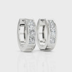 Load and play video in Gallery viewer, True Elegant Princess Cut Diamond hoops
