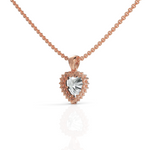 Load image into Gallery viewer, Brilliant Heart Solitaire Halo Diamond Pendant ( Neck Chain Is Not A Part Of The Product And Can Be Bought Separately )
