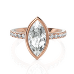 Load image into Gallery viewer, Marquise Cut Solitaire Diamond Wedding Ring With Bezel Set (1.50 CT. Marquise Cut)