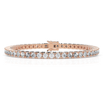 Load image into Gallery viewer, Four-Prong Round Diamond Tennis Bracelet