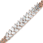 Load image into Gallery viewer, Antique Pear Shaped Double Row Diamond Bracelet
