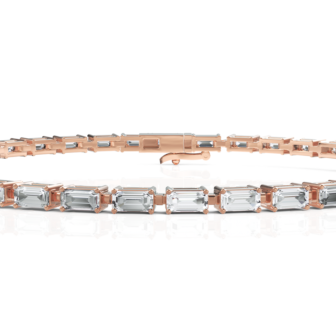 Sleeping Baguette Diamond Tennis Bracelet