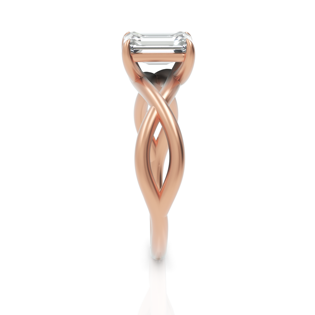 Solitude Emerald Cut Diamond Dream Ring