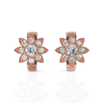 Load image into Gallery viewer, Radiating Floral Diamond Earrings