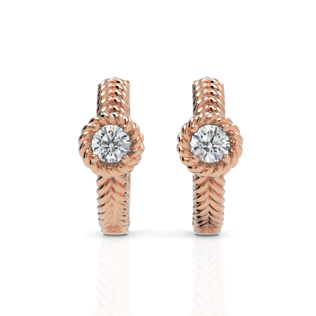 wonderous Single Diamond Hoops