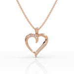 Load image into Gallery viewer, Twirl Heart Diamond Pendant ( Neck Chain Is Not A Part Of The Product And Can Be Bought Separately )