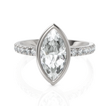 Load image into Gallery viewer, Marquise Cut Solitaire Diamond Wedding Ring With Bezel Set (1.50 CT. Marquise Cut)