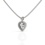 Load image into Gallery viewer, Brilliant Heart Solitaire Halo Diamond Pendant ( Neck Chain Is Not A Part Of The Product And Can Be Bought Separately )
