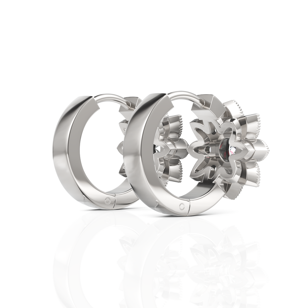 Radiating Floral Diamond Earrings