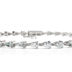 Load image into Gallery viewer, Spectacular Pear Cut Diamond Tennis Bracelet