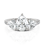 Load image into Gallery viewer, Spectacular Pear &amp; Triangle Cut Three Stone Engagement Ring (1.50 CT. Pear Cut)