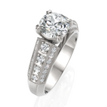 Load image into Gallery viewer, Lustre Solitaire Round Cut Diamond Ring (1.00 Ct. Solitaire)