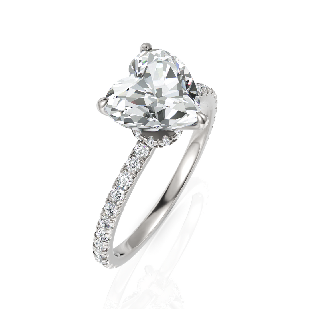 Blazing Solitaire Heart Cut Diamond Ring (2.00 CT. Heart Cut)
