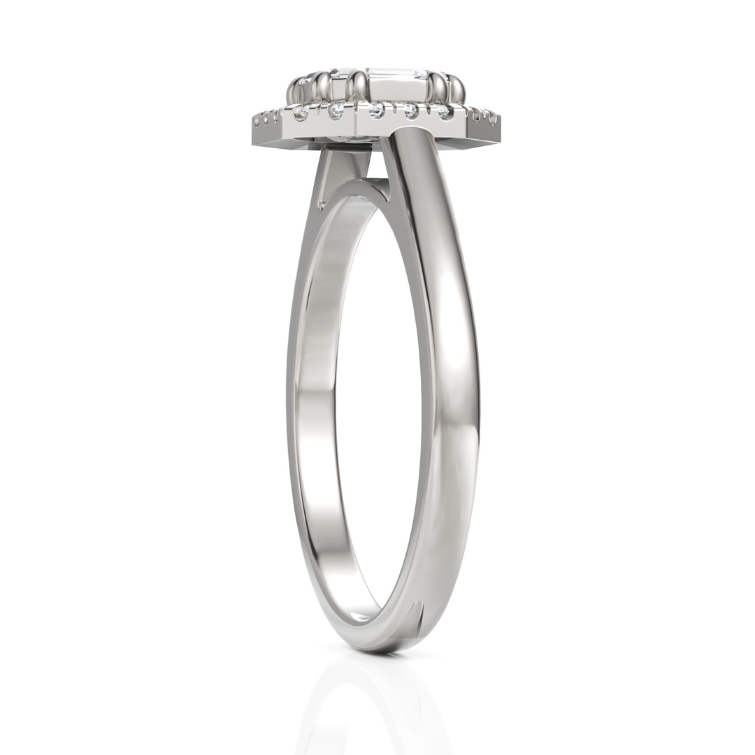 SPARKLE ASSCHER CUT HALO BRIDAL RING