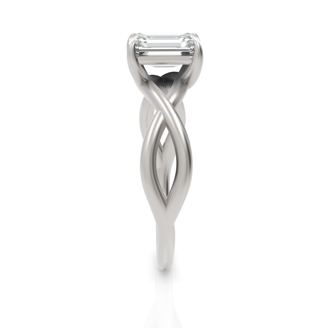 Solitude Emerald Cut Diamond Dream Ring