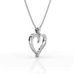 Load image into Gallery viewer, Twirl Heart Diamond Pendant ( Neck Chain Is Not A Part Of The Product And Can Be Bought Separately )
