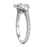 Load image into Gallery viewer, Spectacular Pear &amp; Triangle Cut Three Stone Engagement Ring (1.50 CT. Pear Cut)