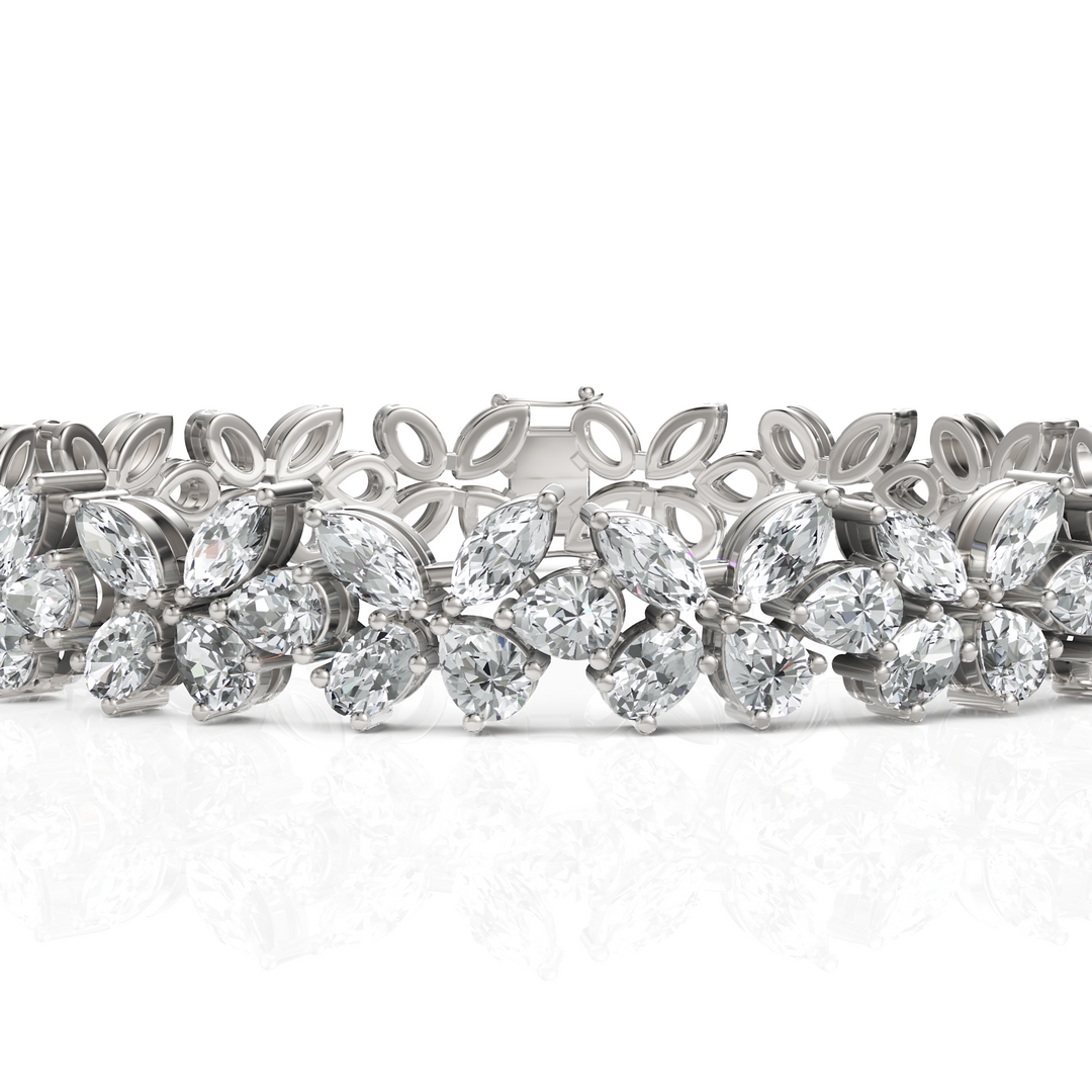 Fairytale Multishape Cut Diamond Tennis Bracelet