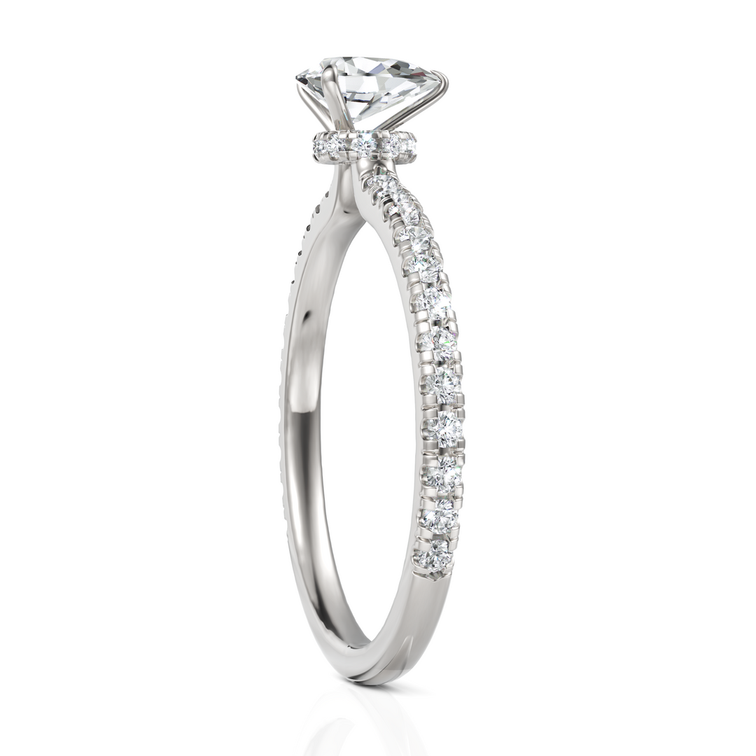 Classic Pear Solitaire Diamond Ring (0.50 CT. Pear)