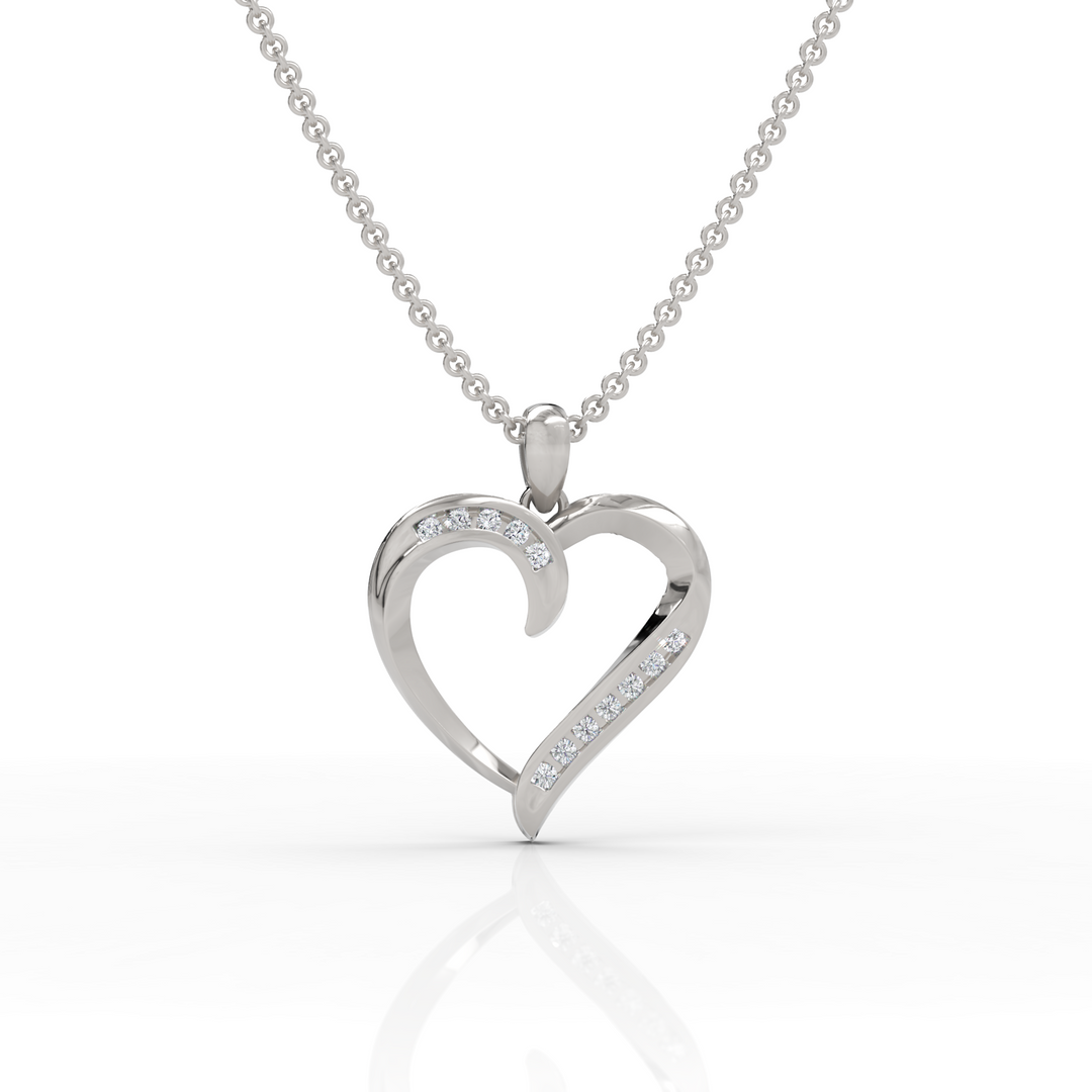 Twirl Heart Diamond Pendant ( Neck Chain Is Not A Part Of The Product And Can Be Bought Separately )