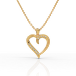 Load image into Gallery viewer, Twirl Heart Diamond Pendant ( Neck Chain Is Not A Part Of The Product And Can Be Bought Separately )