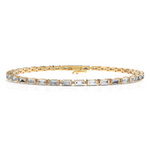 Load image into Gallery viewer, Sleeping Baguette Diamond Tennis Bracelet