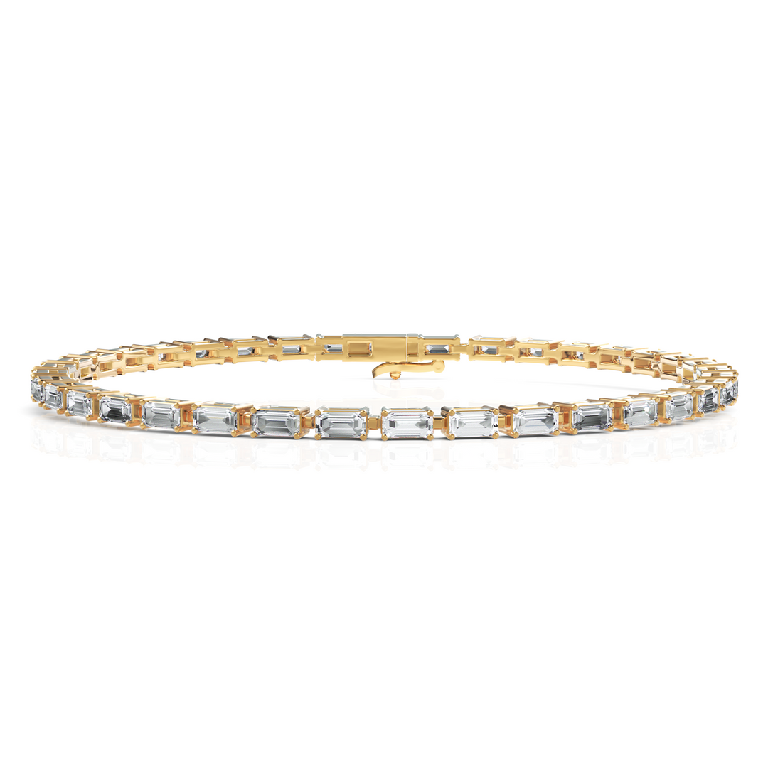 Sleeping Baguette Diamond Tennis Bracelet
