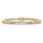 Load image into Gallery viewer, Four-Prong Round Diamond Tennis Bracelet
