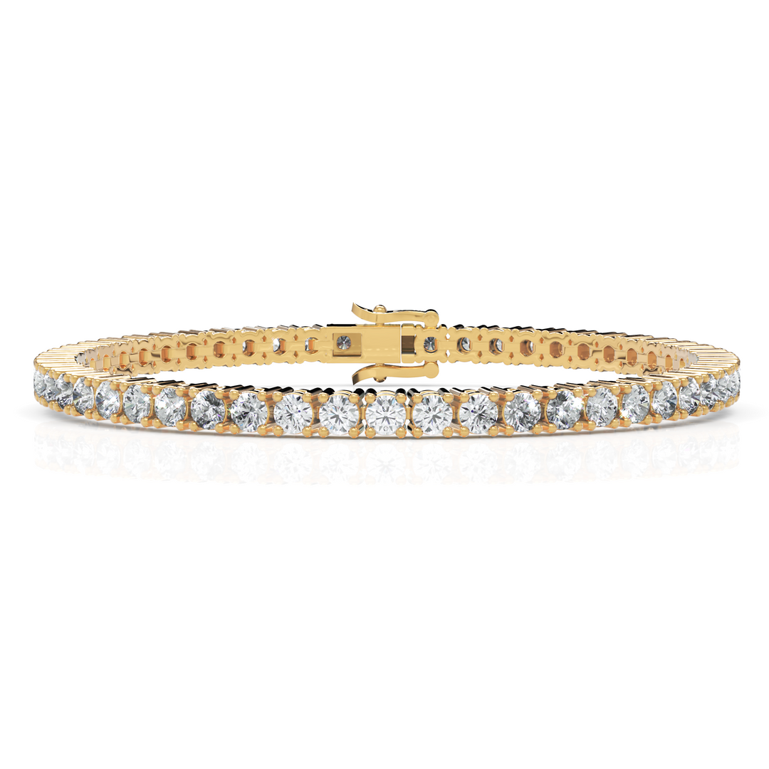 Four-Prong Round Diamond Tennis Bracelet