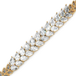 Load image into Gallery viewer, Antique Pear Shaped Double Row Diamond Bracelet
