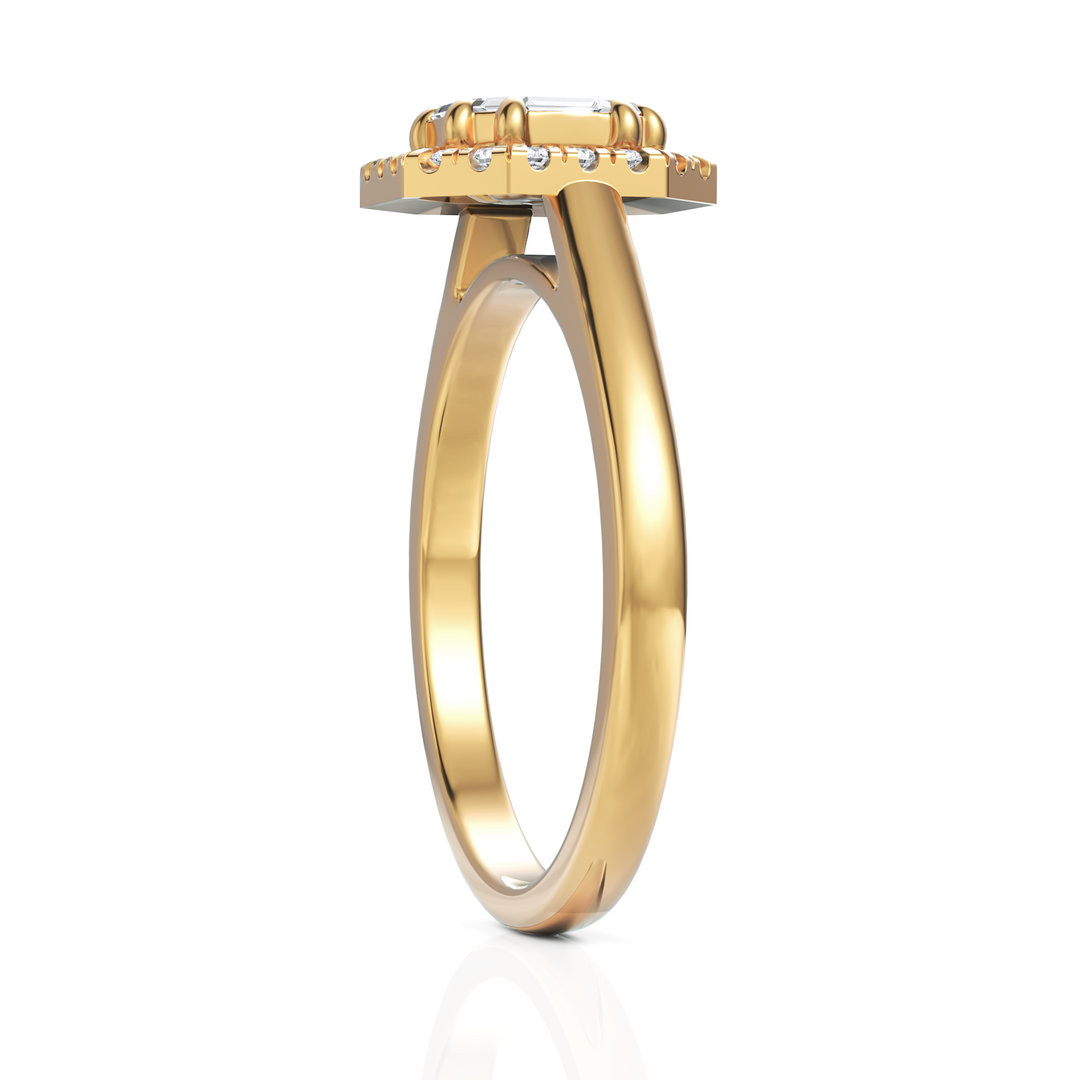 SPARKLE ASSCHER CUT HALO BRIDAL RING