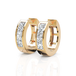 Load image into Gallery viewer, True Elegant Princess Cut Diamond hoops