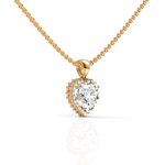 Load image into Gallery viewer, Brilliant Heart Solitaire Halo Diamond Pendant ( Neck Chain Is Not A Part Of The Product And Can Be Bought Separately )
