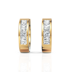 Load image into Gallery viewer, True Elegant Princess Cut Diamond hoops