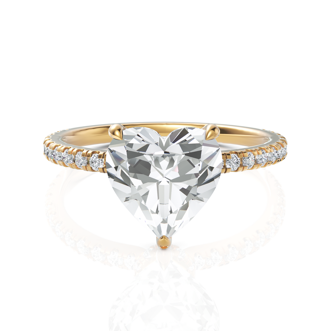 Blazing Solitaire Heart Cut Diamond Ring (2.00 CT. Heart Cut)