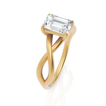 Load image into Gallery viewer, Solitude Emerald Cut Diamond Dream Ring
