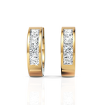 Load image into Gallery viewer, True Elegant Princess Cut Diamond hoops
